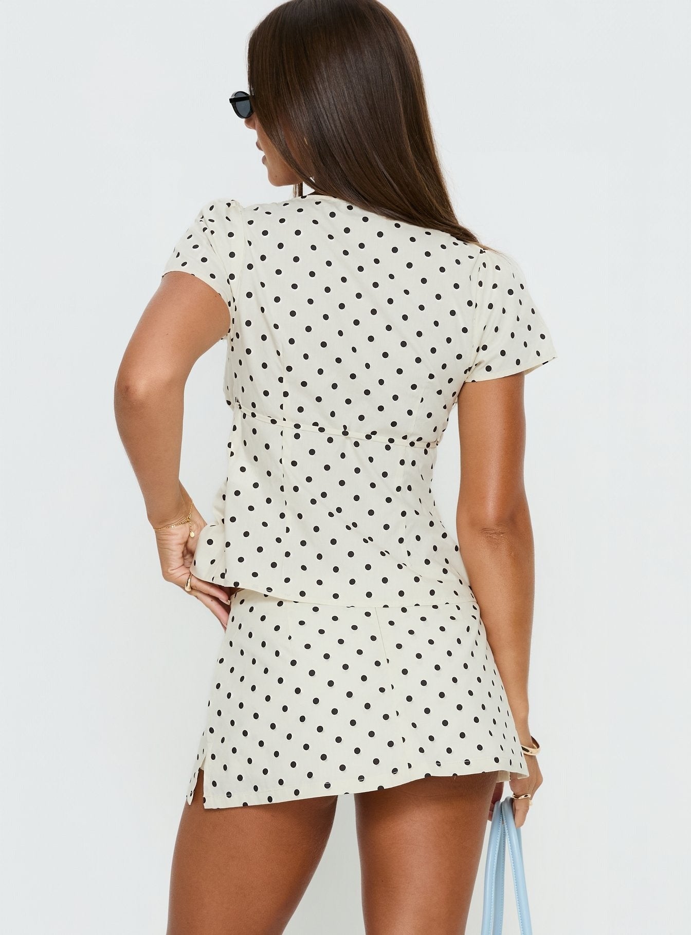 Emmilou Wrap Set White Polka