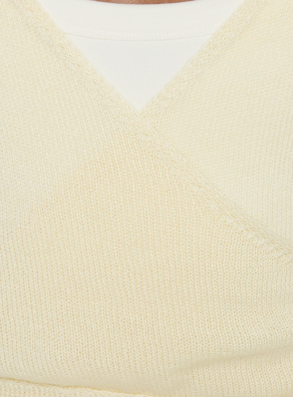 Tonee Sheer Wrap Knit Cardigan Butter Cream