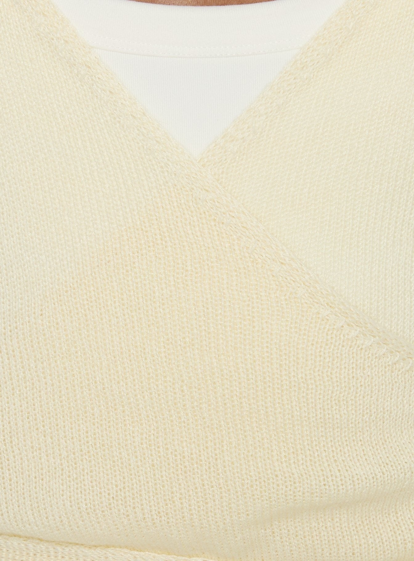 Tonee Sheer Wrap Knit Cardigan Butter Cream