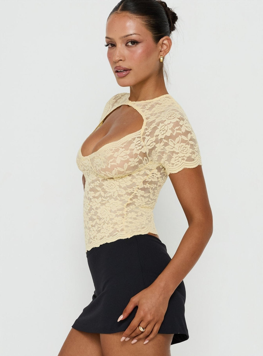 Giallo Lace Top Butter