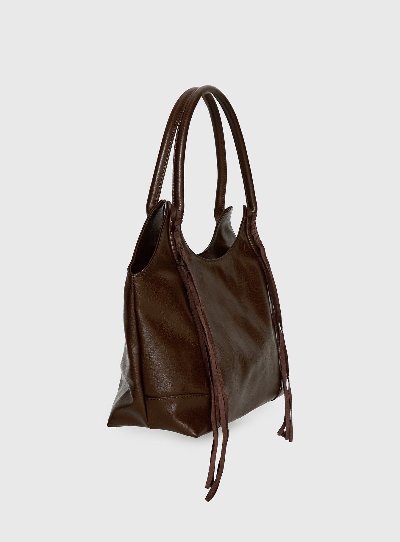 Speed Of Light Faux Leather Tote Bag Brown