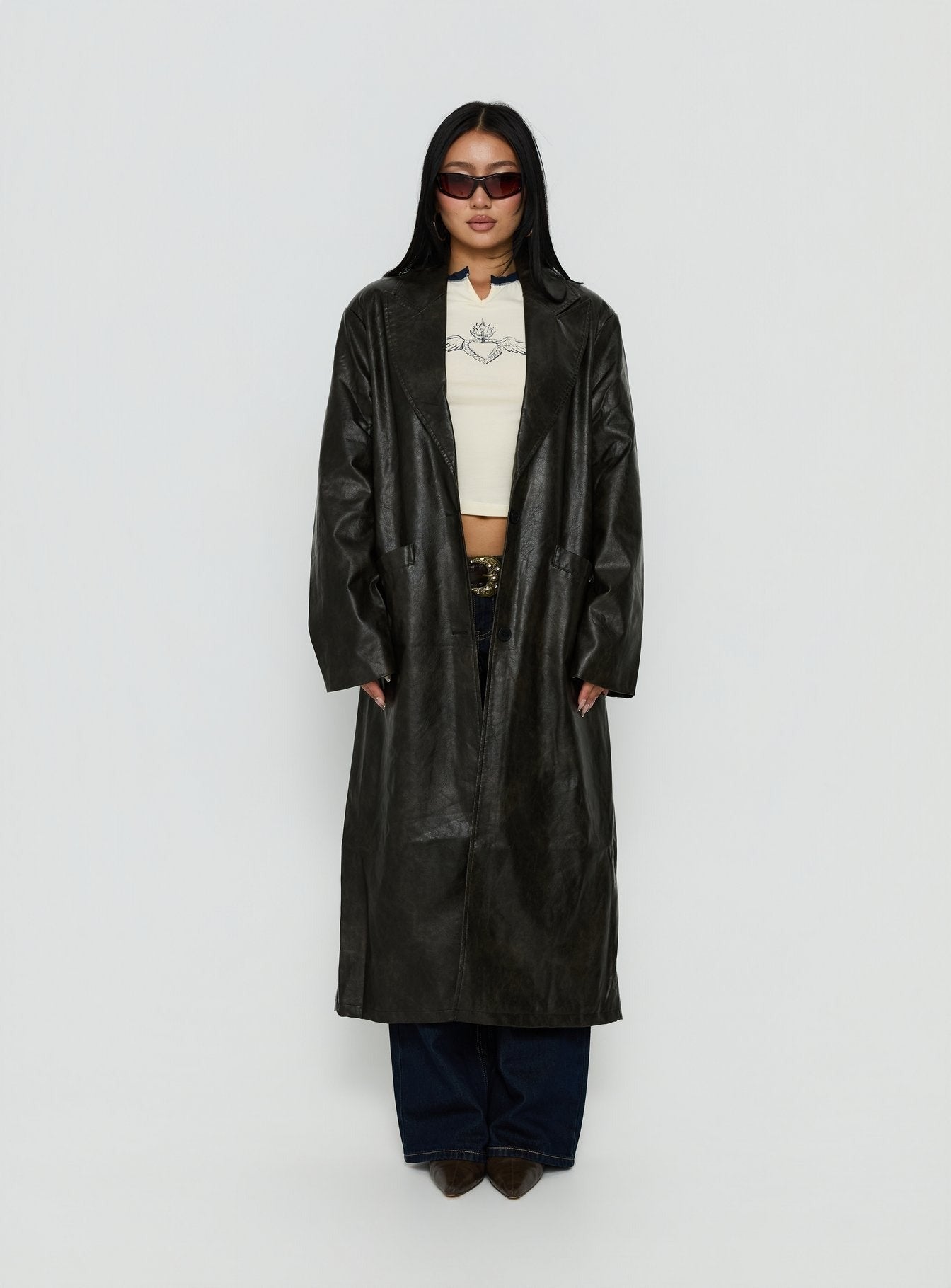 Olsen Coat Washed Onyx
