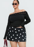 Special Treat Skort Black / White Polka Dot Curve