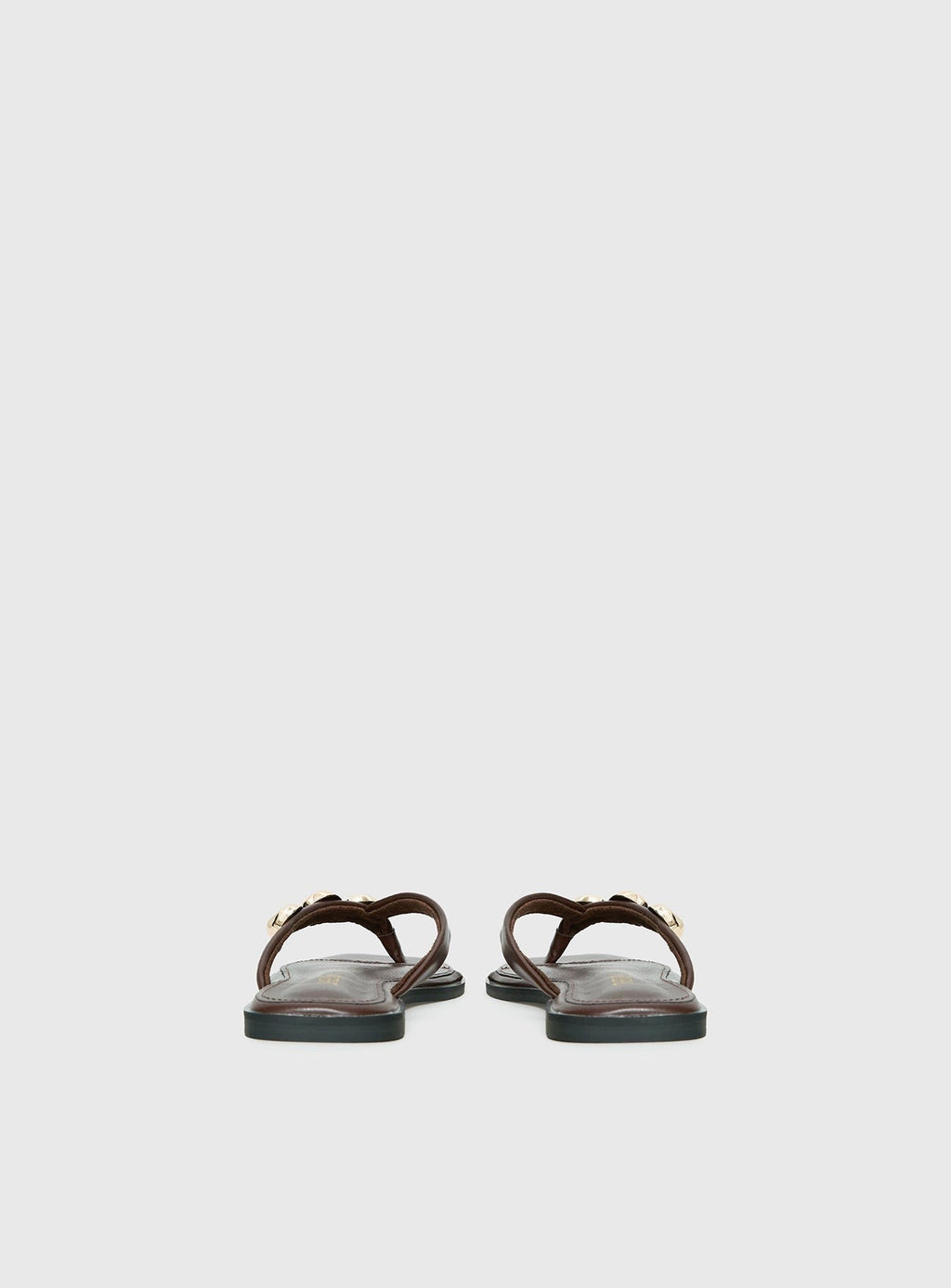 Therapy Guise Hardware Detail Sandals Brown / Gold