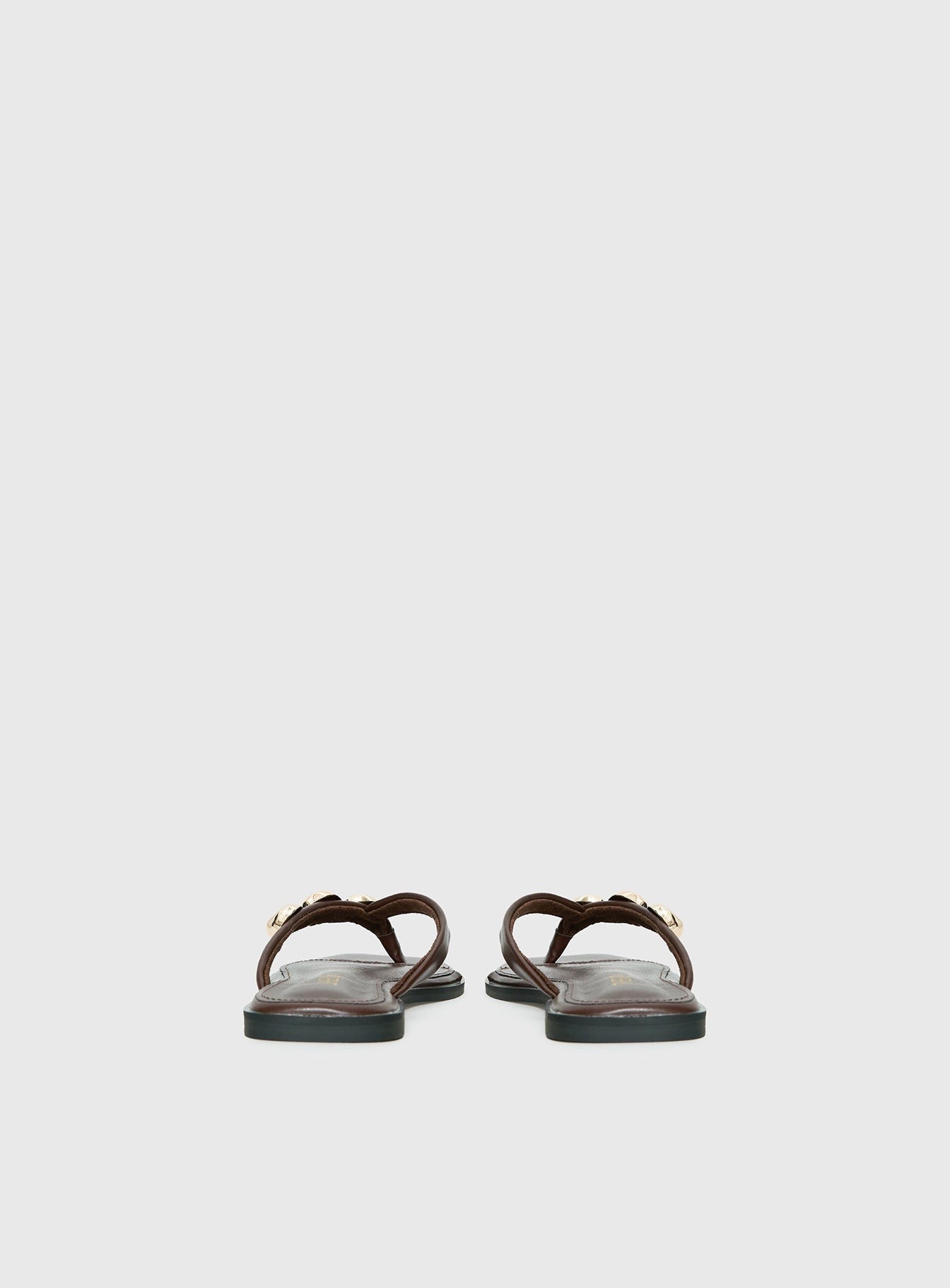 Therapy Guise Hardware Detail Sandals Brown / Gold