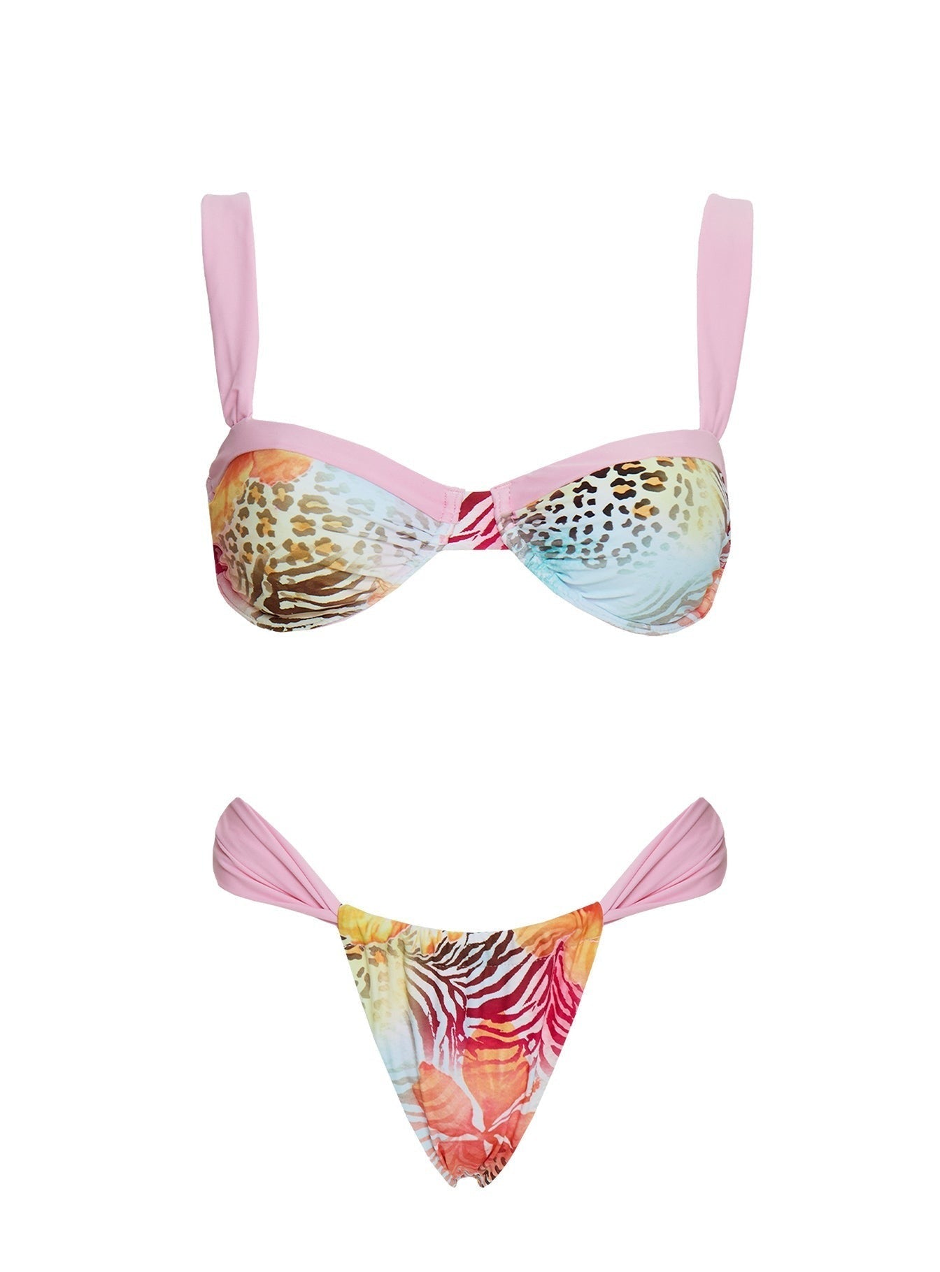 Melessa Underwire Bikini Top Animal Floral