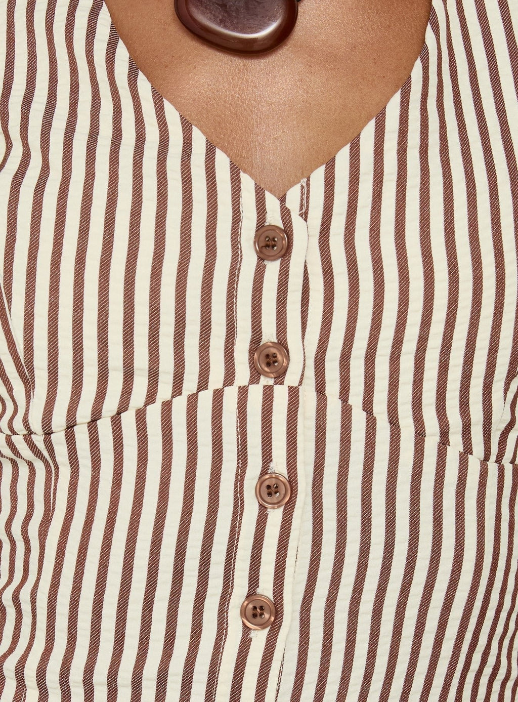 Old Friend Halter Top Chocolate Stripe