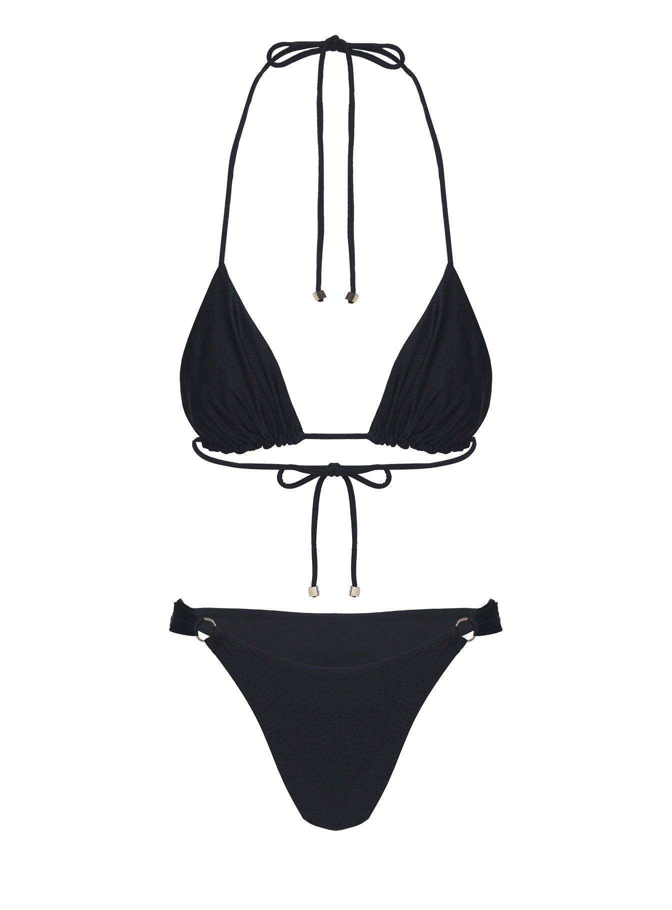 Kennedie Shine High Cut Ring Bikini Bottoms Black