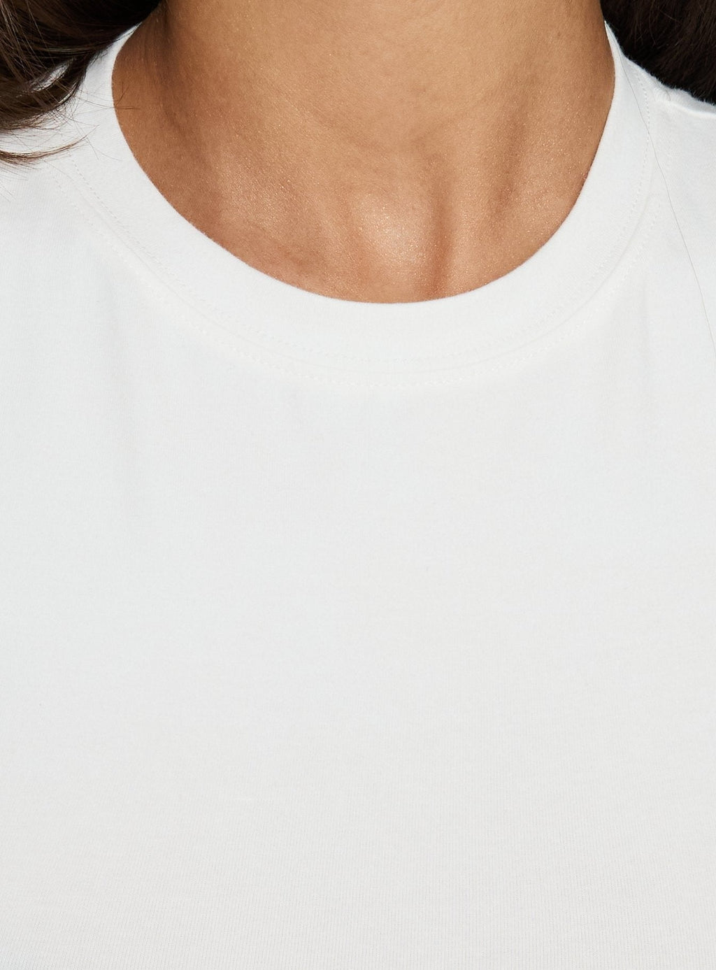 Valentinna Short Sleeve Curved Hem Top White