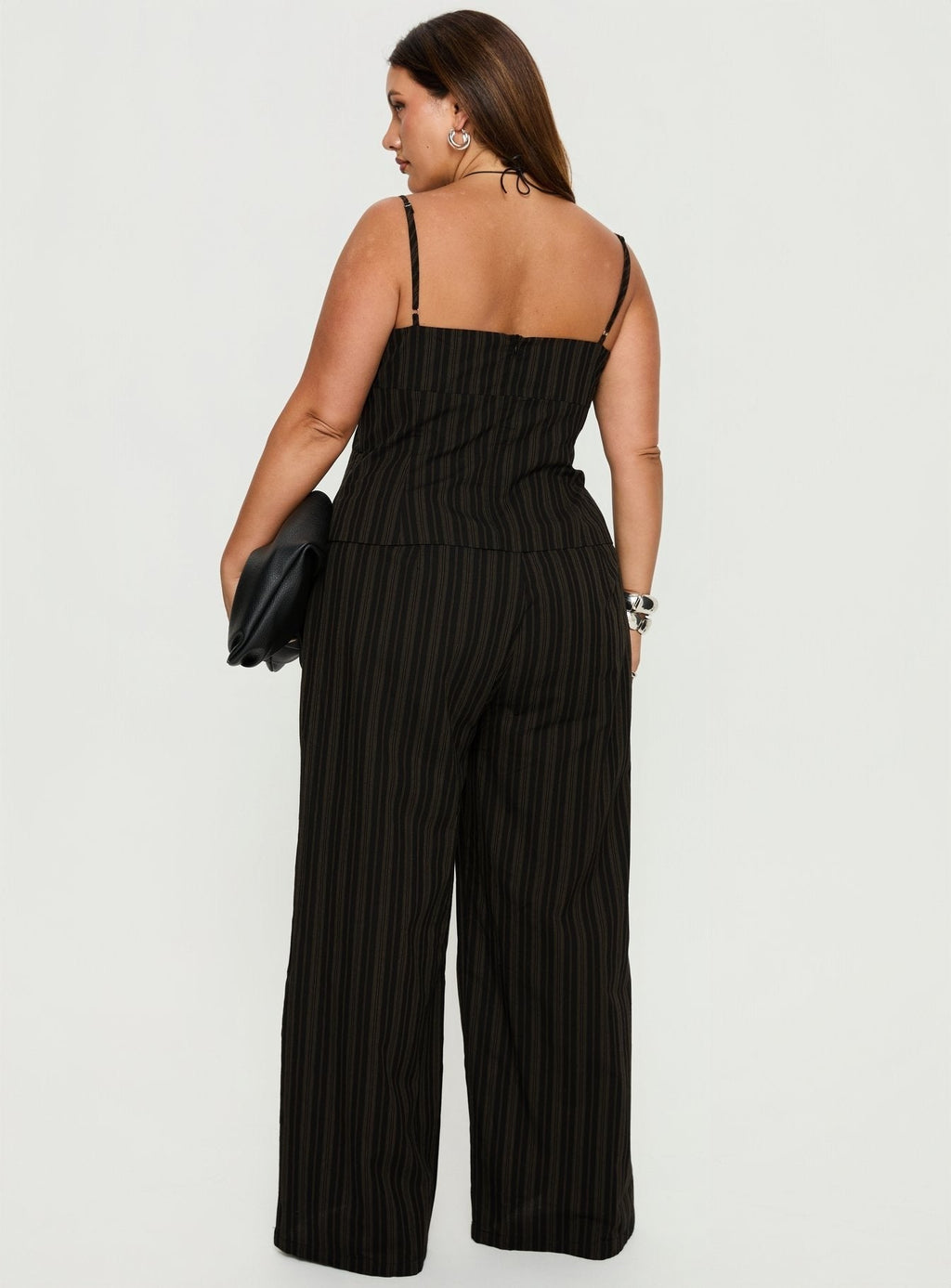 Kierstyn Corset Set Black Stripe Curve