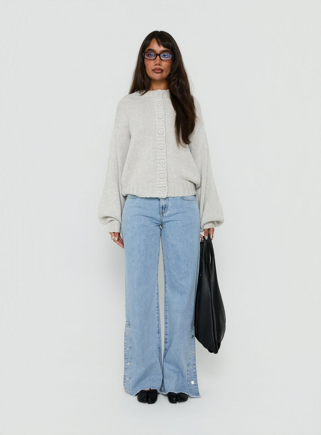 Edern Cardigan Light Grey Marle