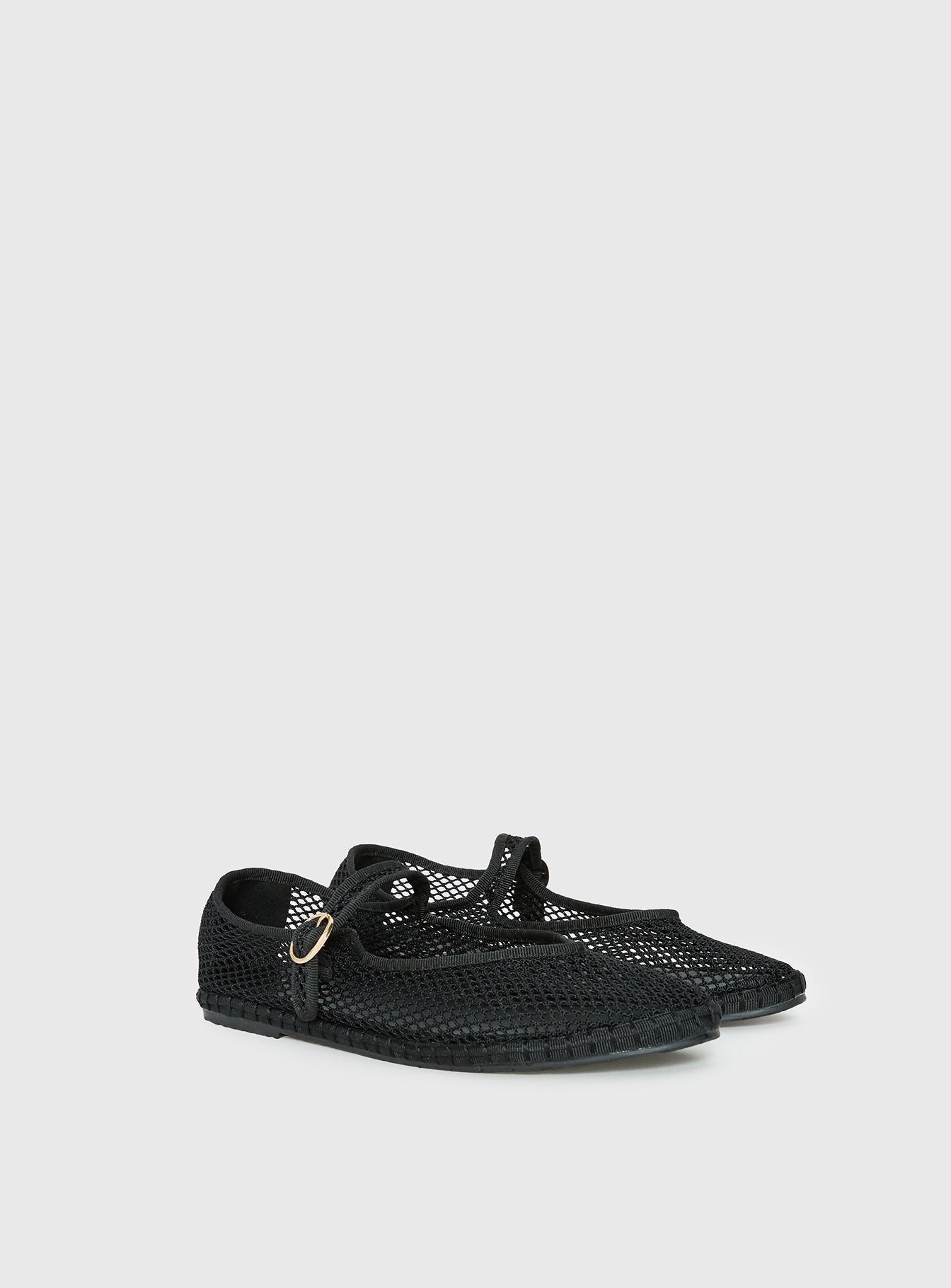 Therapy Alicante Mesh Ballet Flats Black