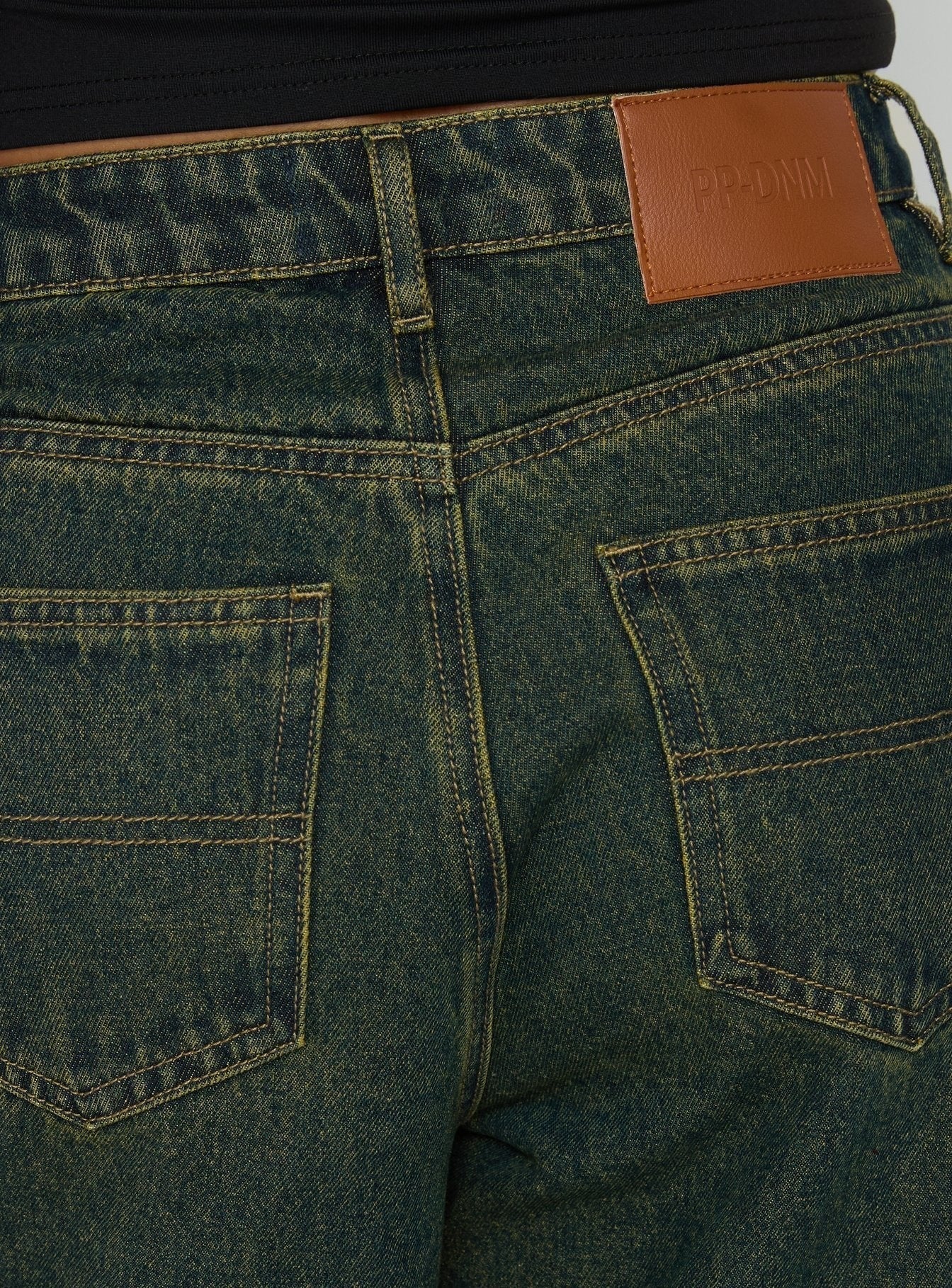 Naylor Mid Rise Wide Leg Jeans Grunge Wash
