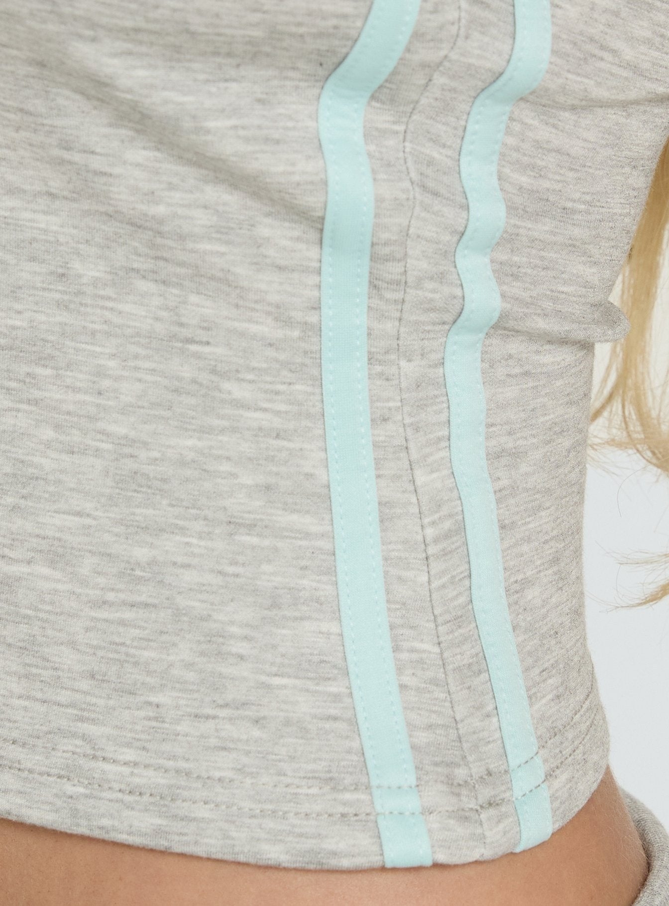 Dynah Cinched Tipping Tank Top Grey Marle / Blue