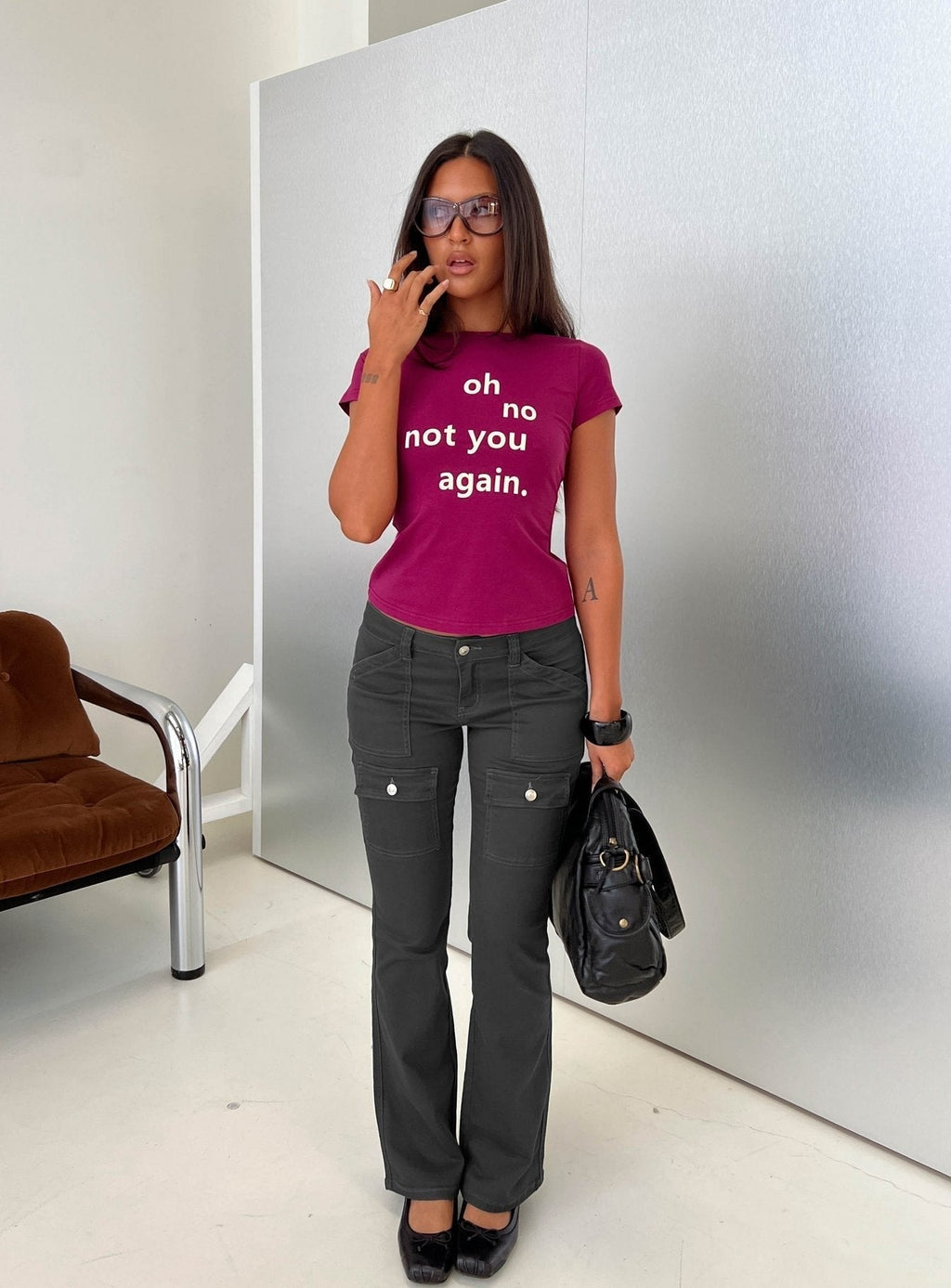 You Again Graphic Top Plum