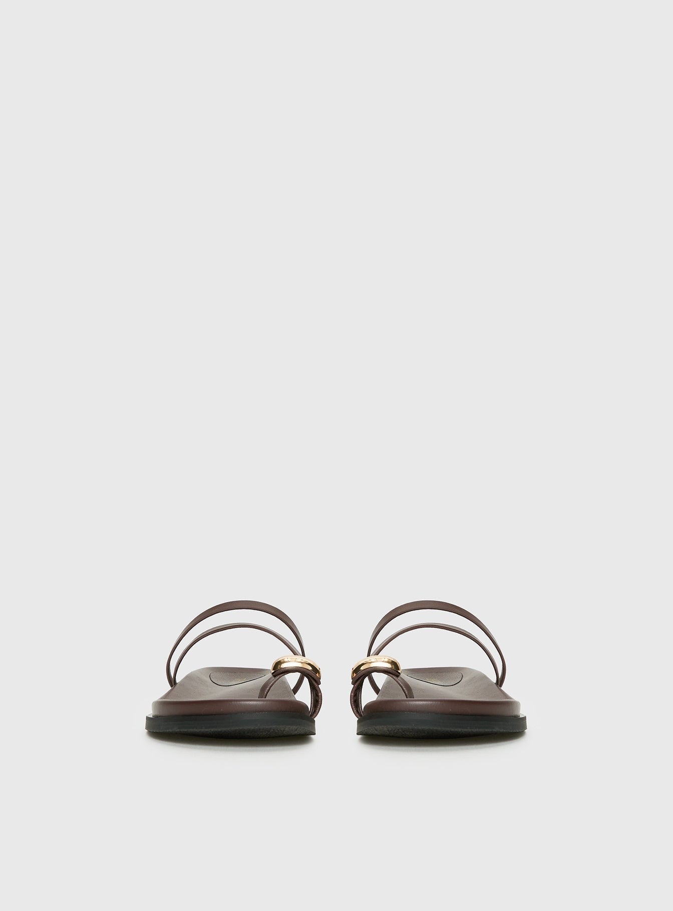 Therapy Alba Hardware Detail Sandals Chocolate