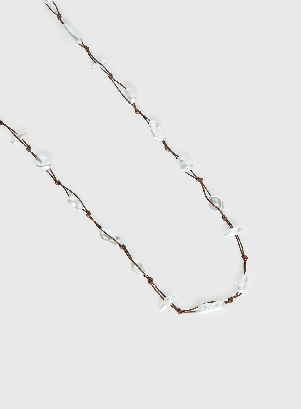 Delle Pearl Detail Wrap Belt Brown