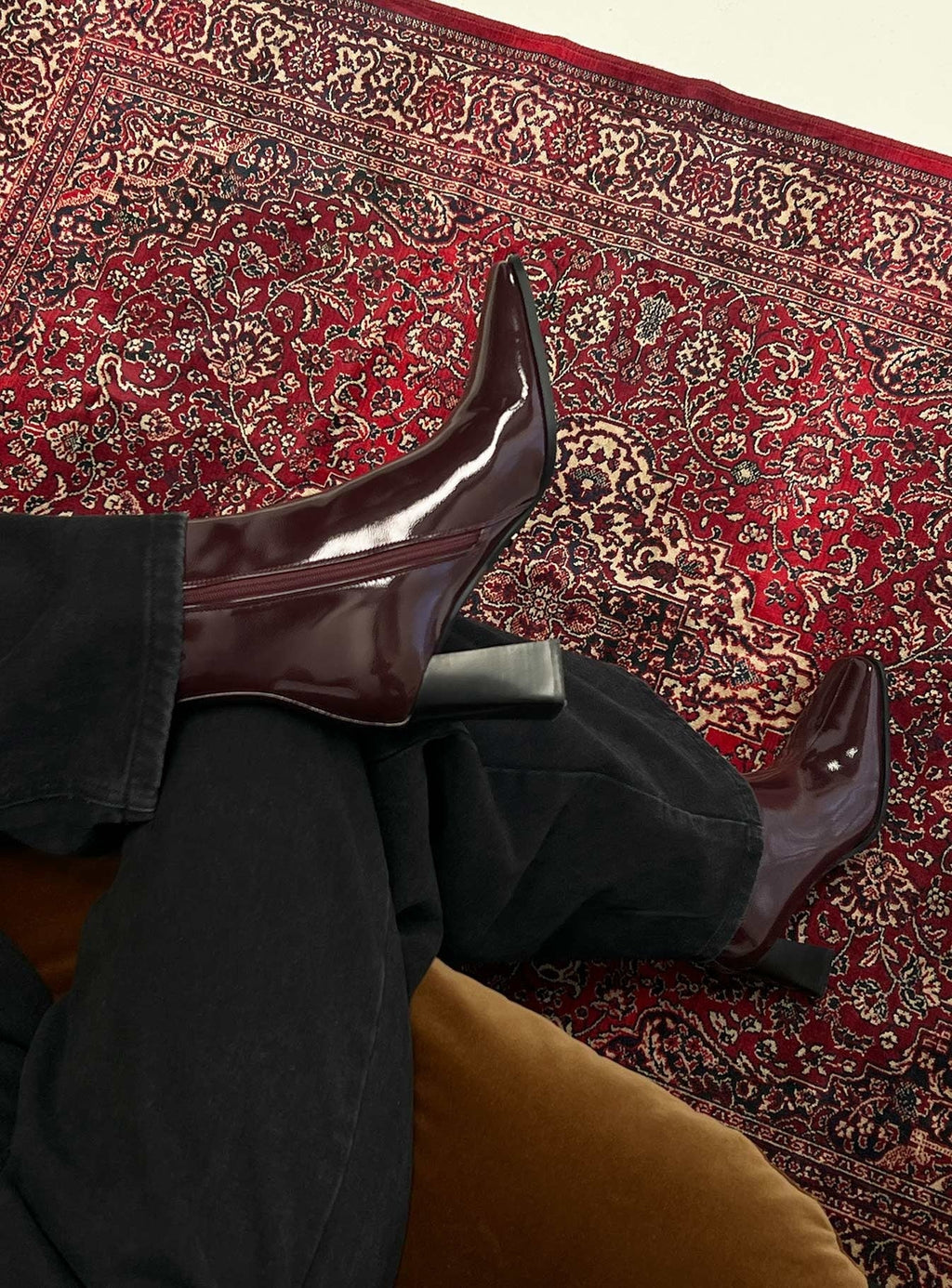 Billini Wez Boots Mulberry Crinkle Patent