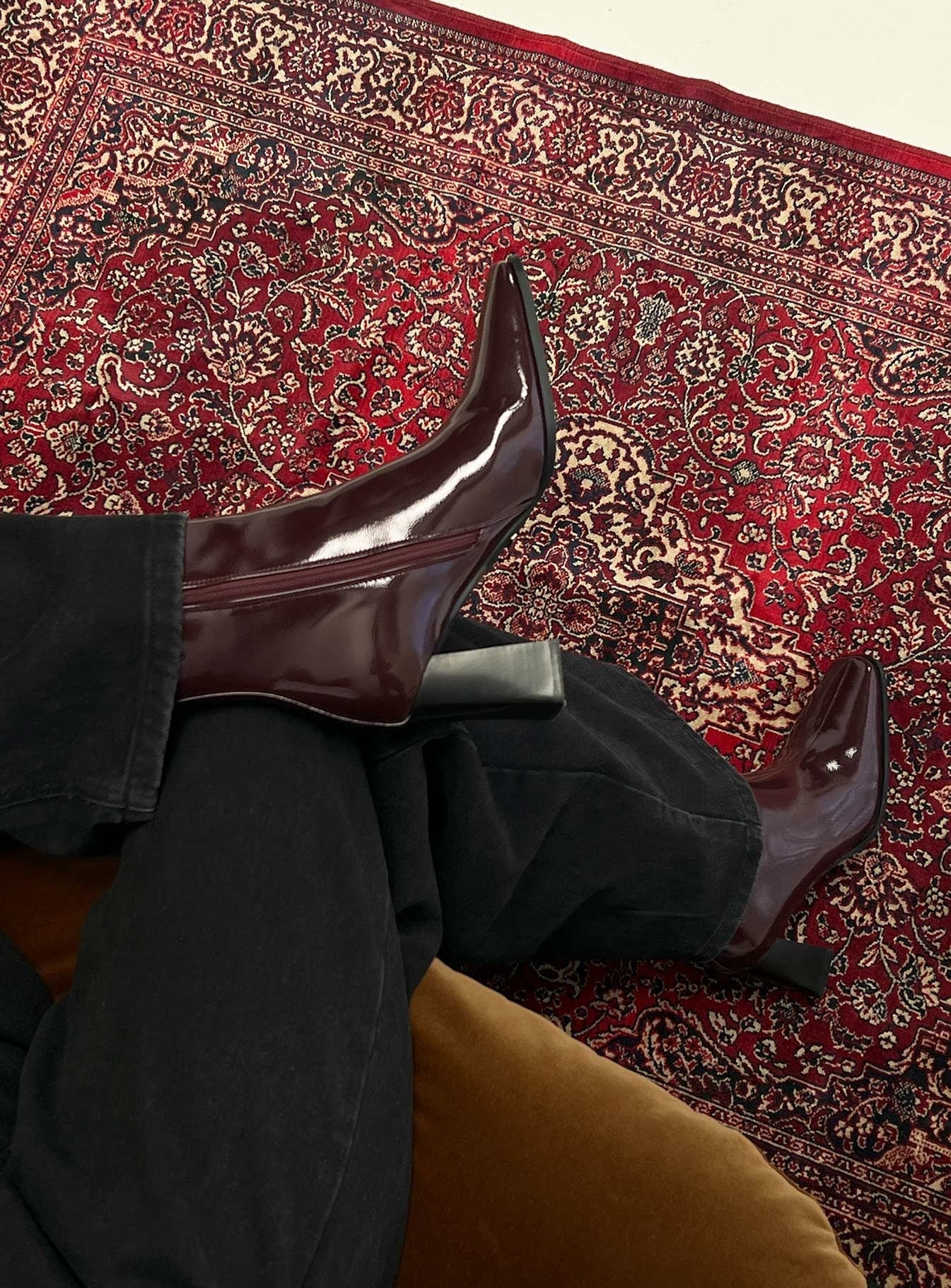 Billini Wez Boots Mulberry Crinkle Patent