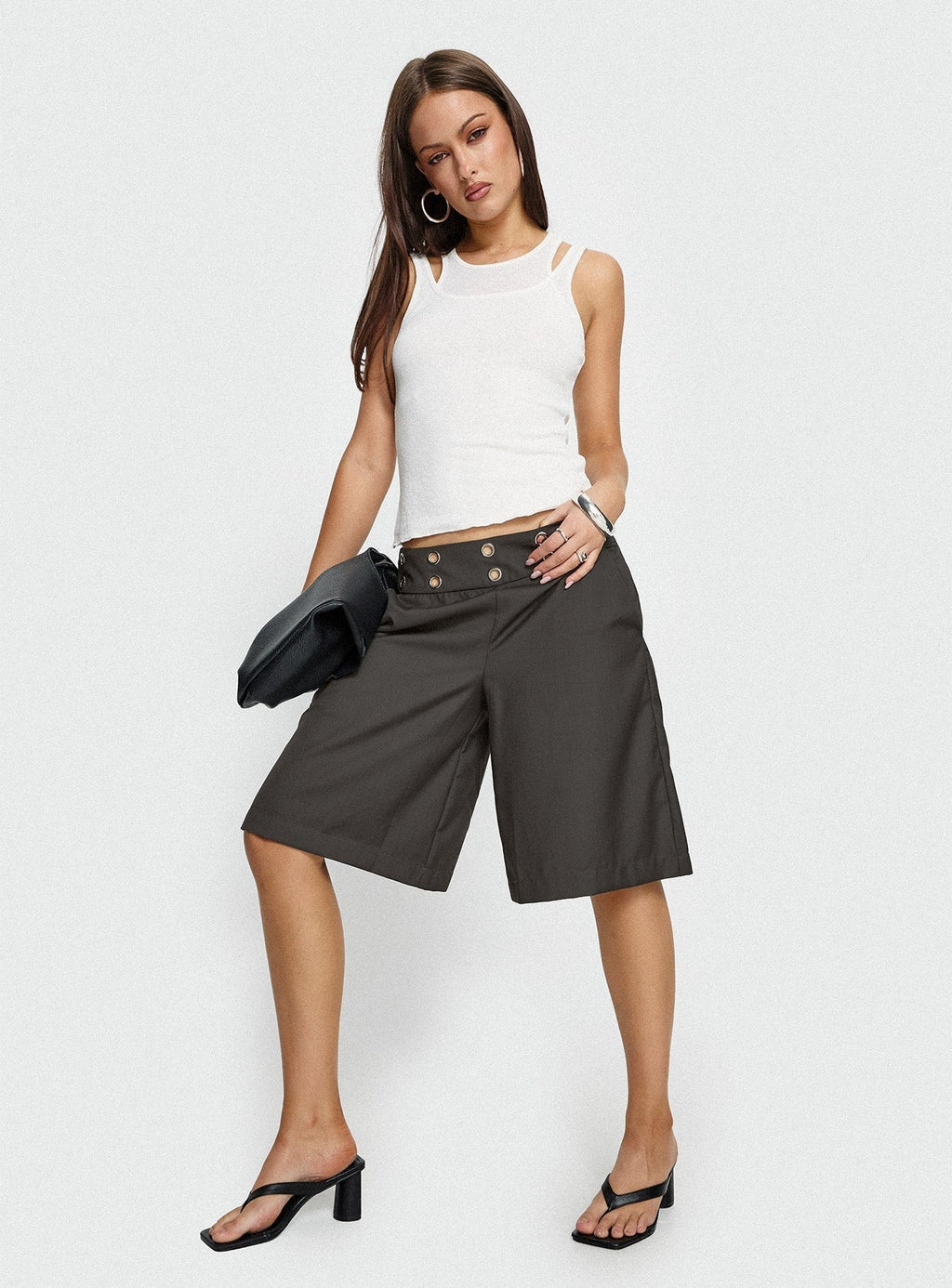 Teza Eyelet Jorts Grey