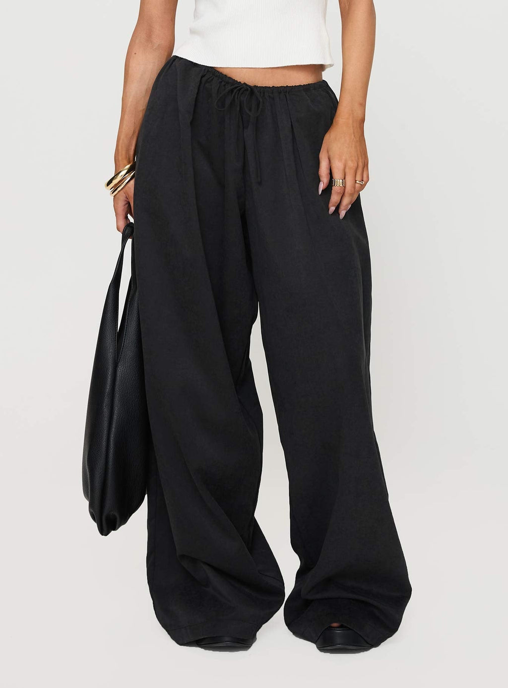 Bungala Oversized Relaxed Pants Black Petite
