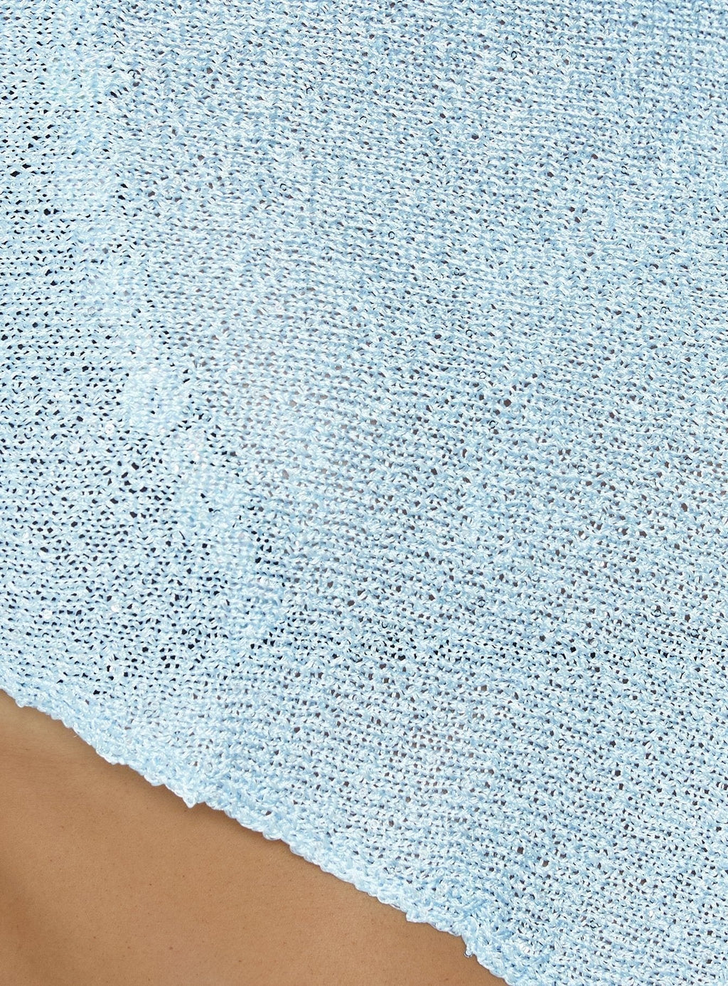 Shalva Knit Sequin Poncho Blue