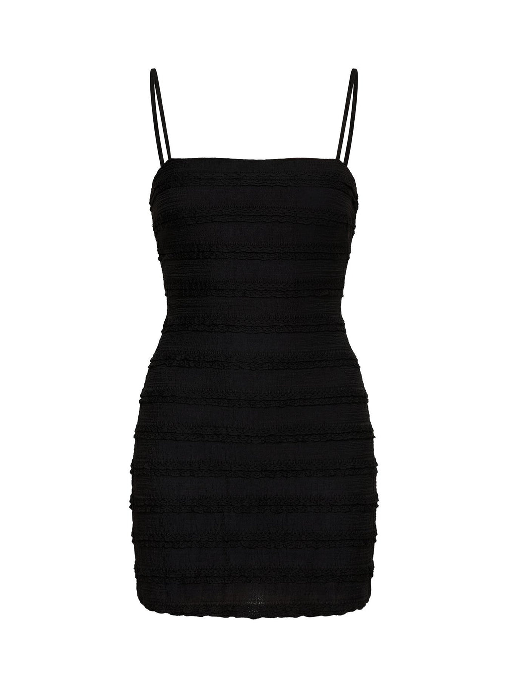 Sylvana Textured Mini Dress Black