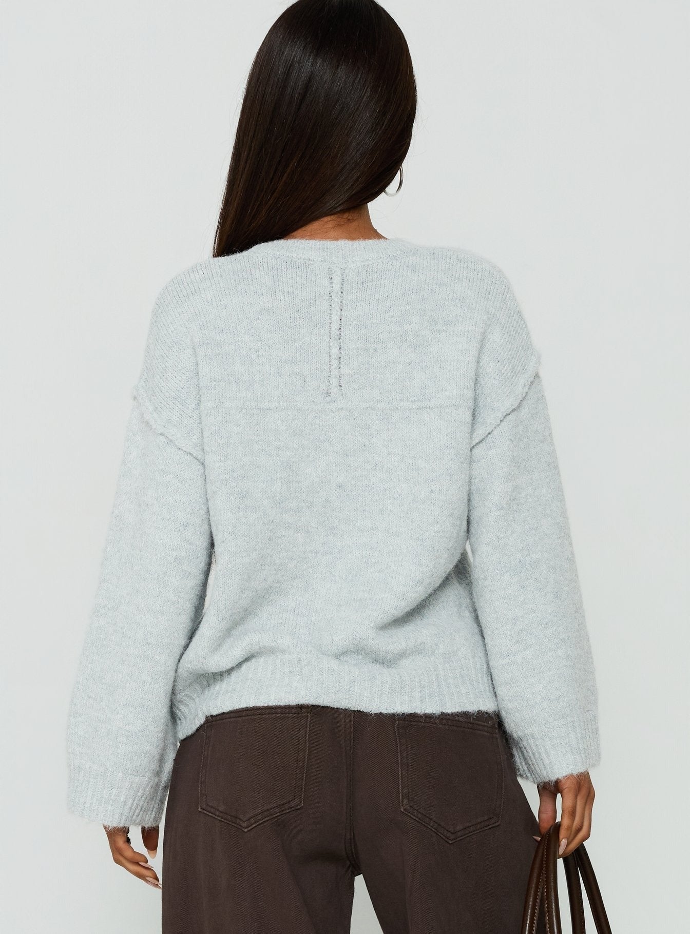Syanah Knit Jumper Grey Marle