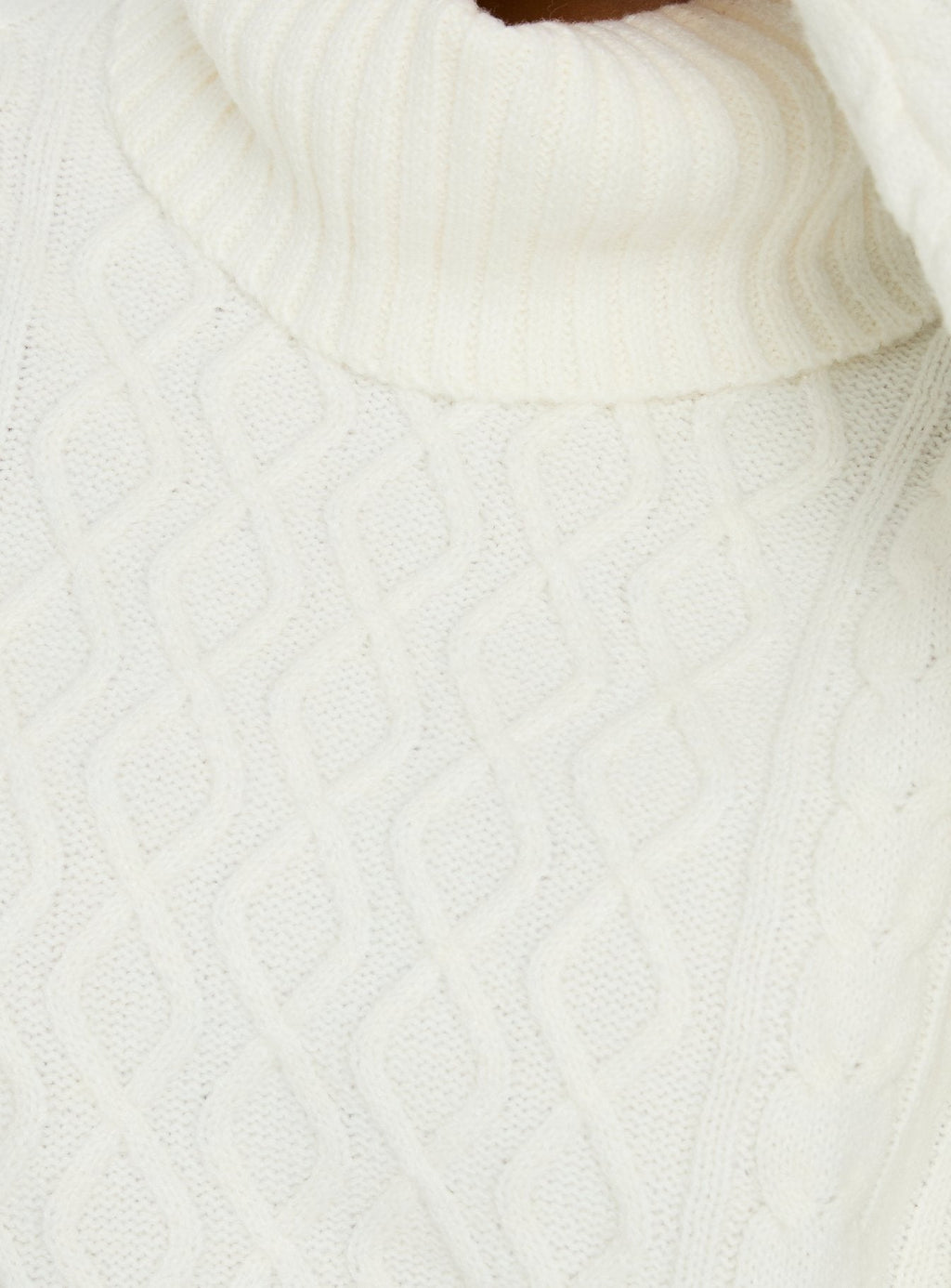 Delah Cable Knit Roll Neck Jumper Cream