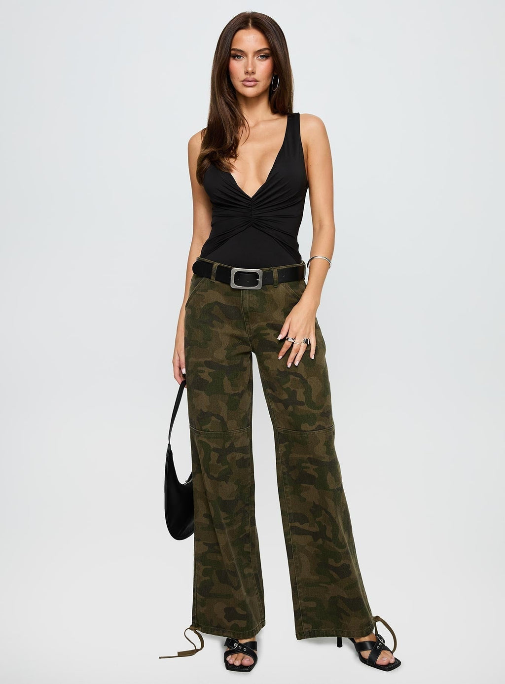 Midnight In Paris Backless Bodysuit Black