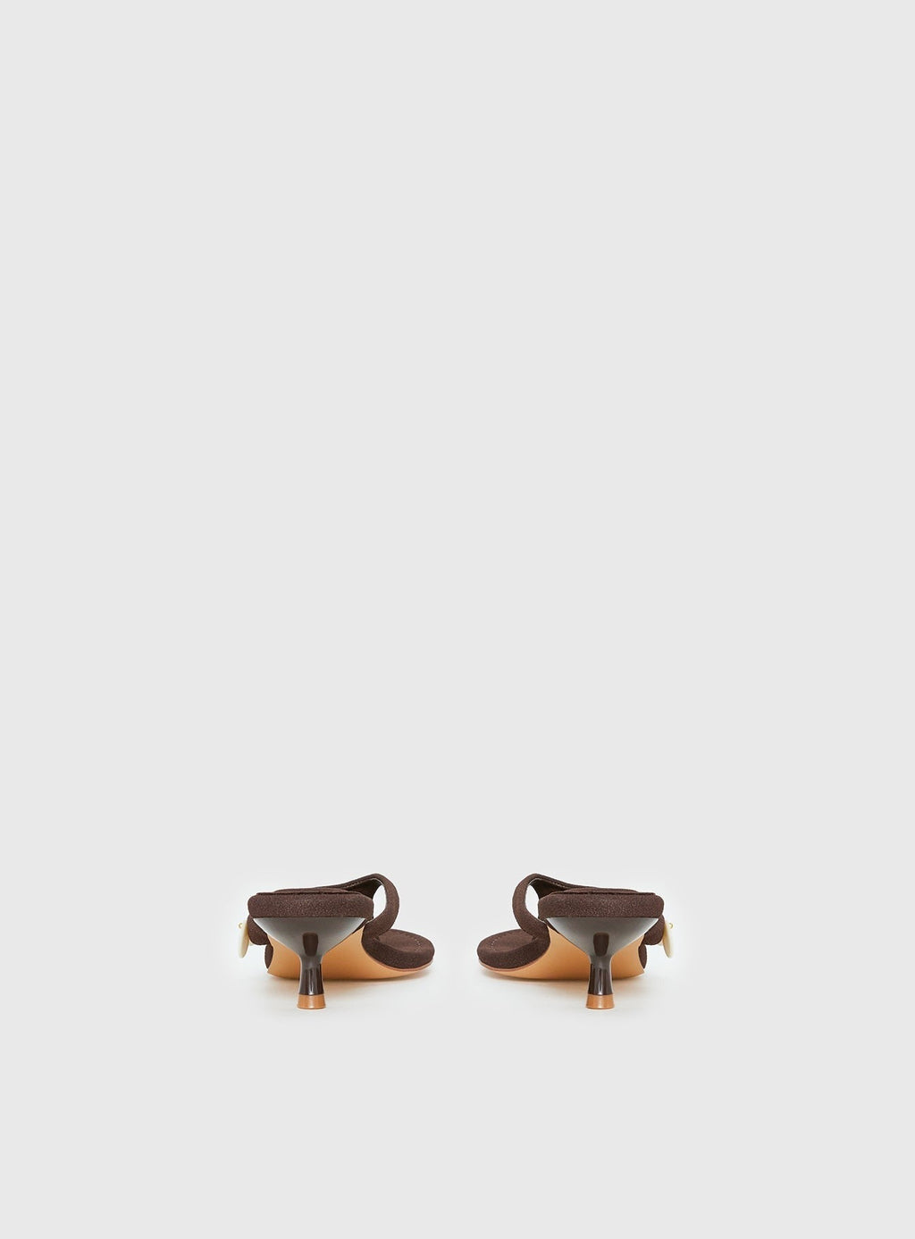 Ginnia Shell Detail Thong Heels Chocolate