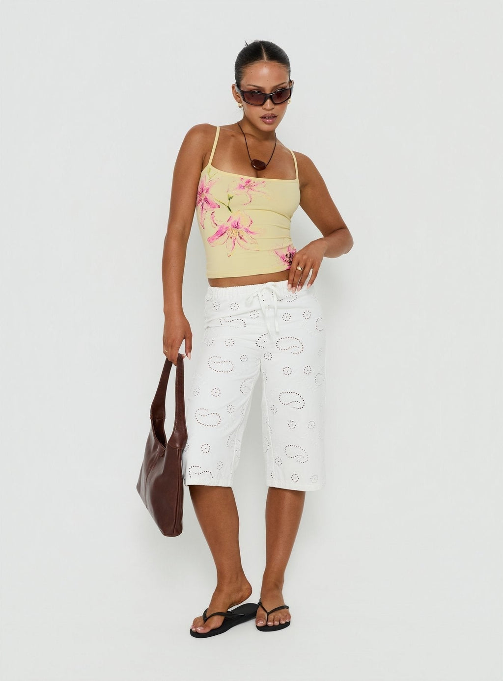 Honey Dust Bead Detail Cami Top Butter