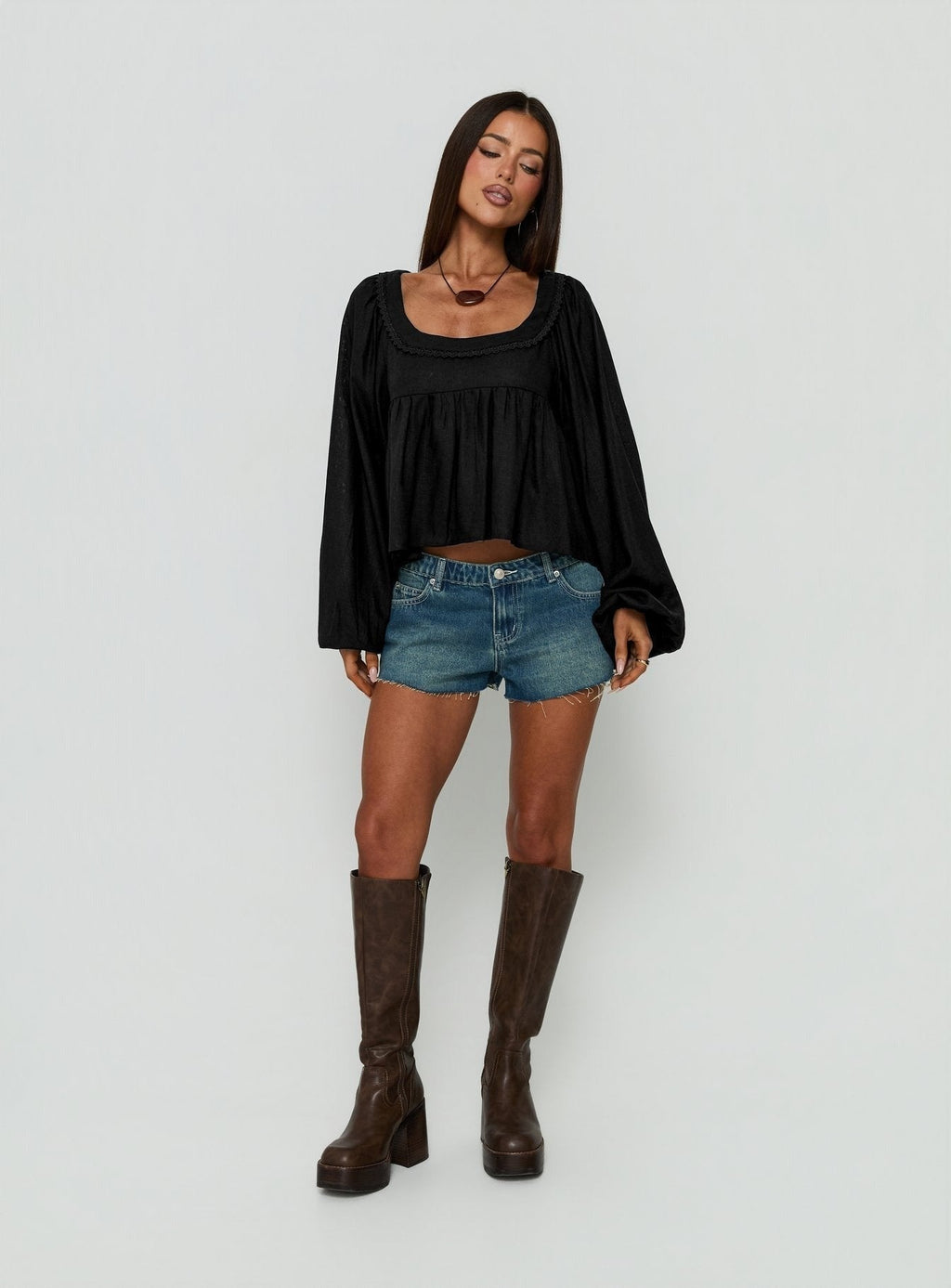 Benjie Long Sleeve Top Black