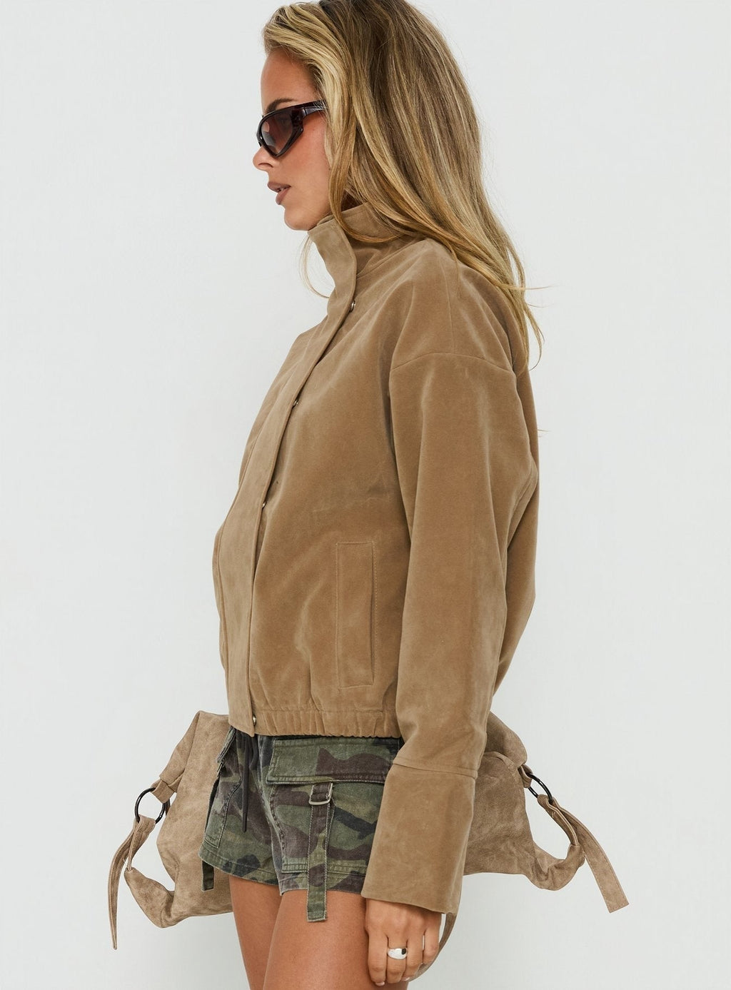 Tayne Funnel Neck Jacket Caramel