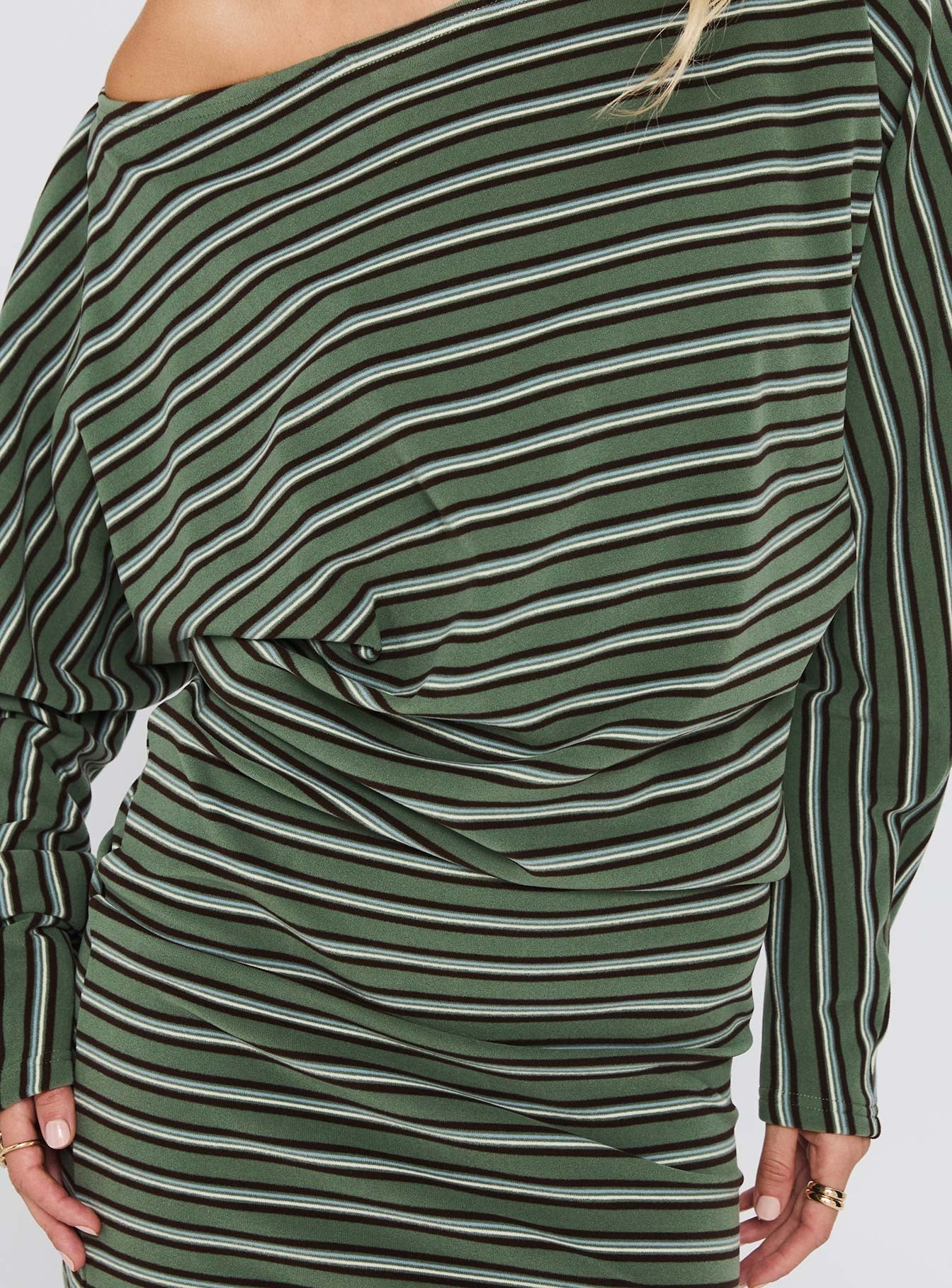 Salley Long Sleeve Mini Dress Stripe