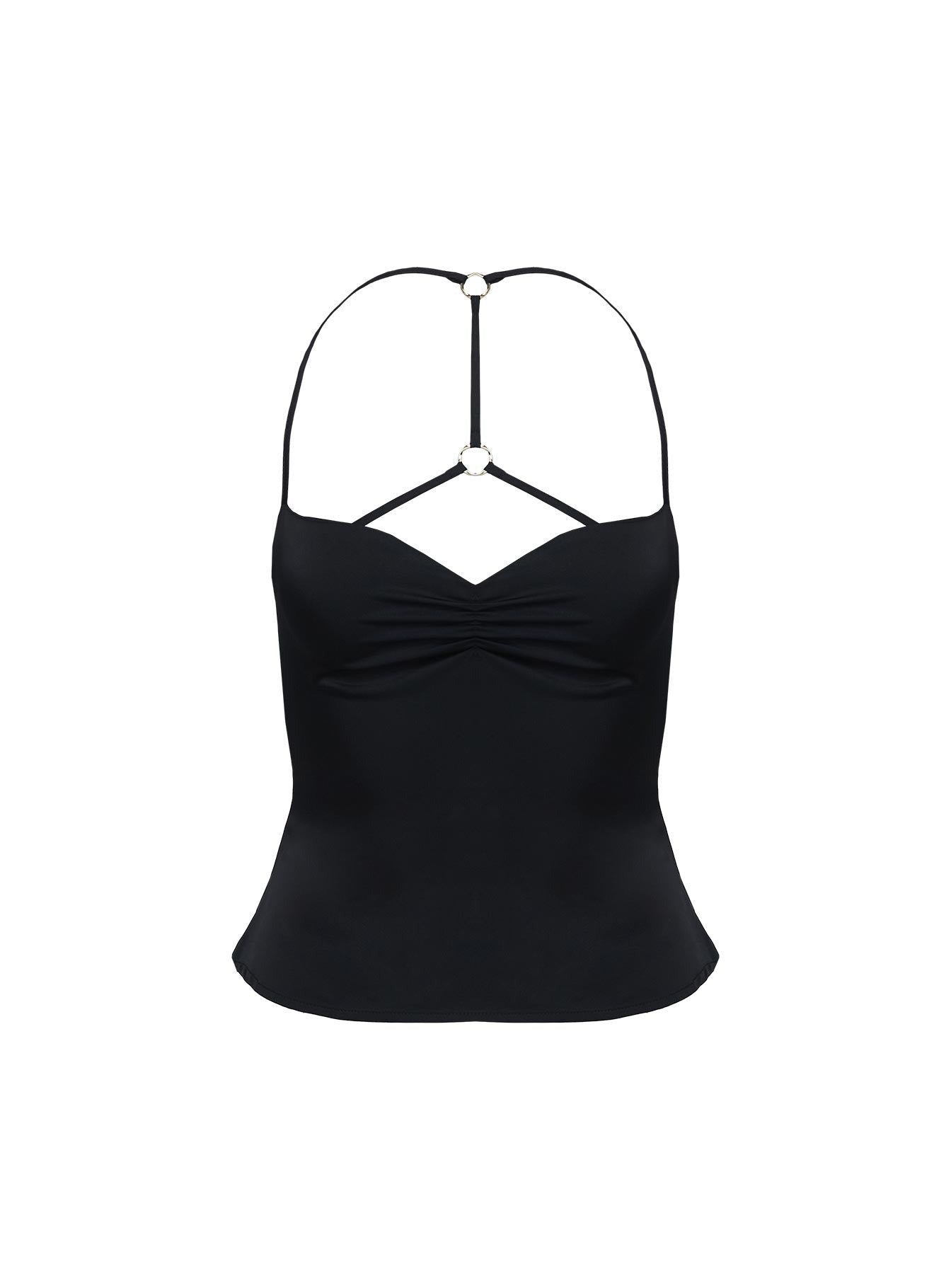 Floresta Razor Back Halter Top Black