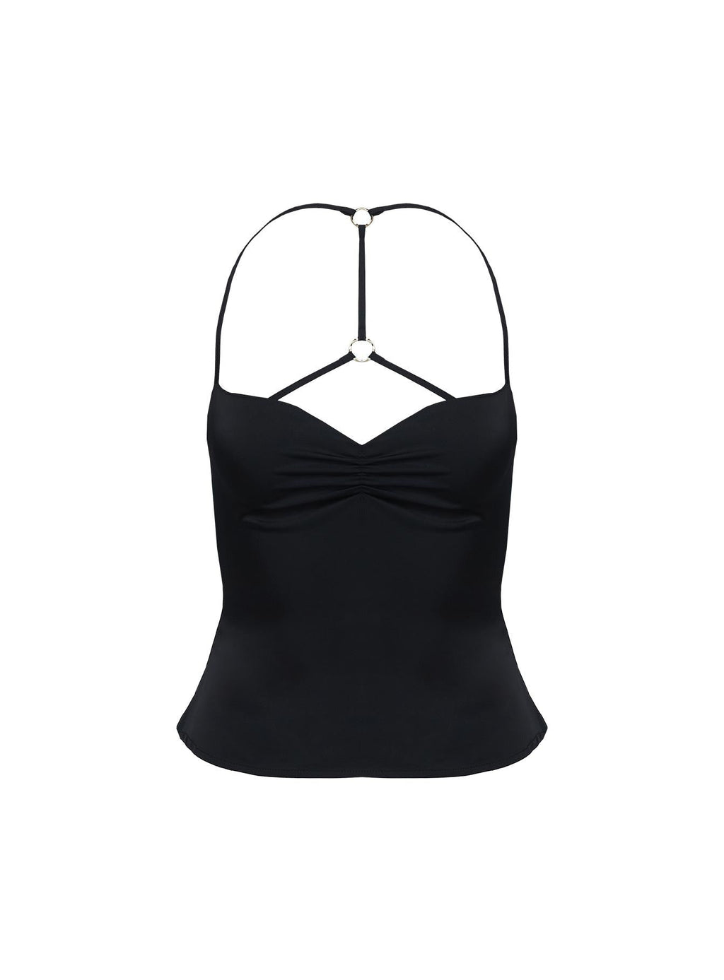 Floresta Razor Back Halter Top Black