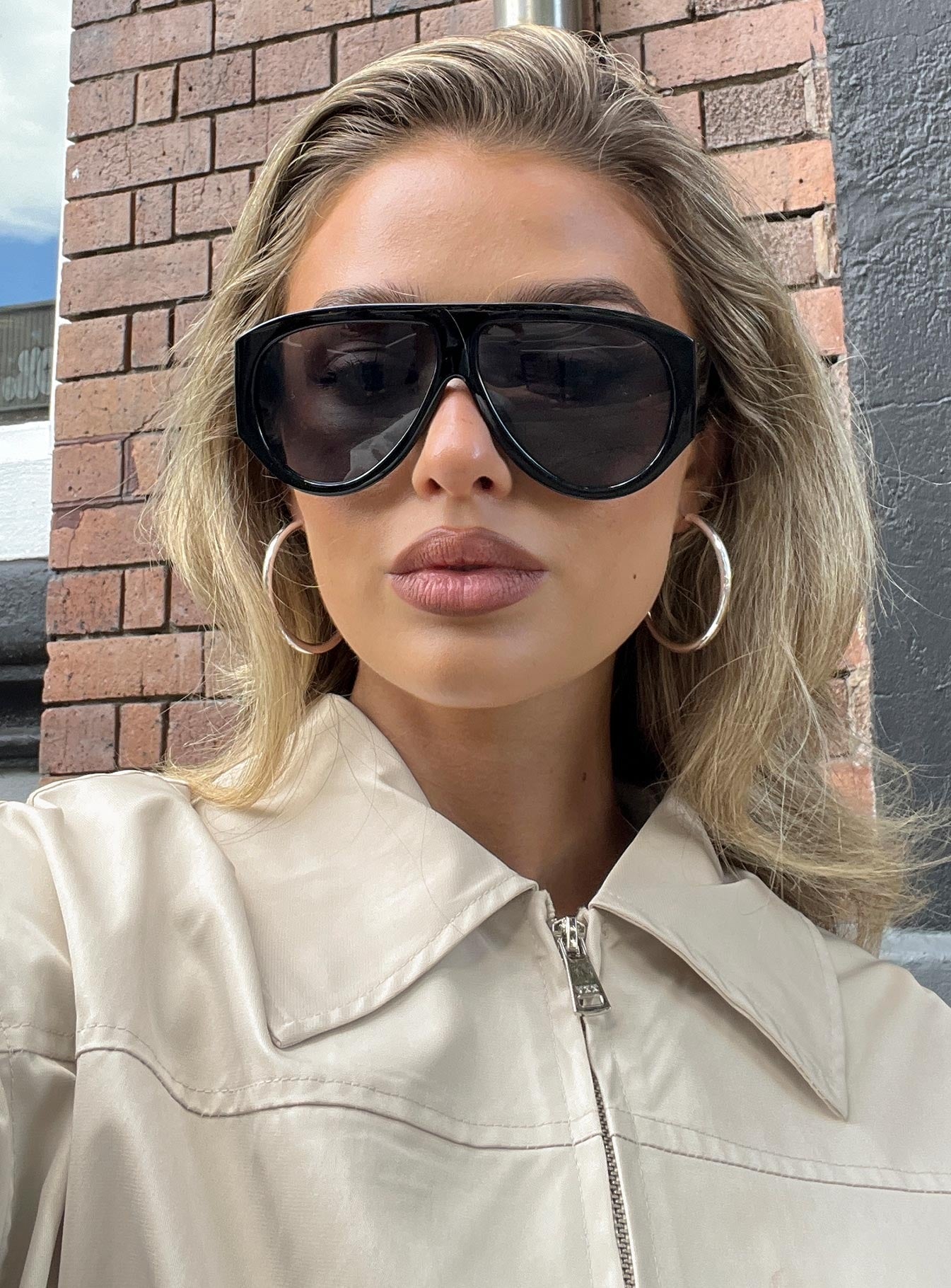 Nobody But You Oversized Sunglasses Black