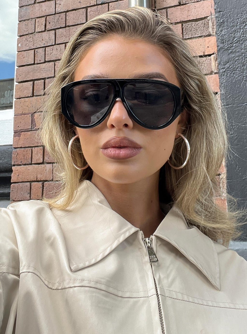 Nobody But You Oversized Sunglasses Black