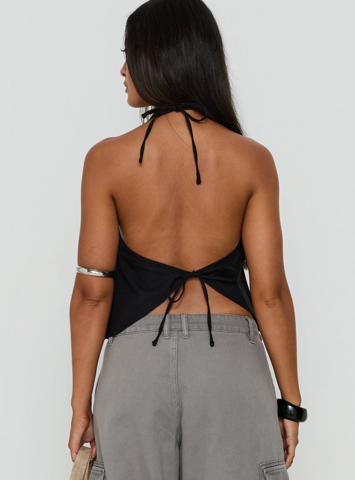 Faira Halter Top Black