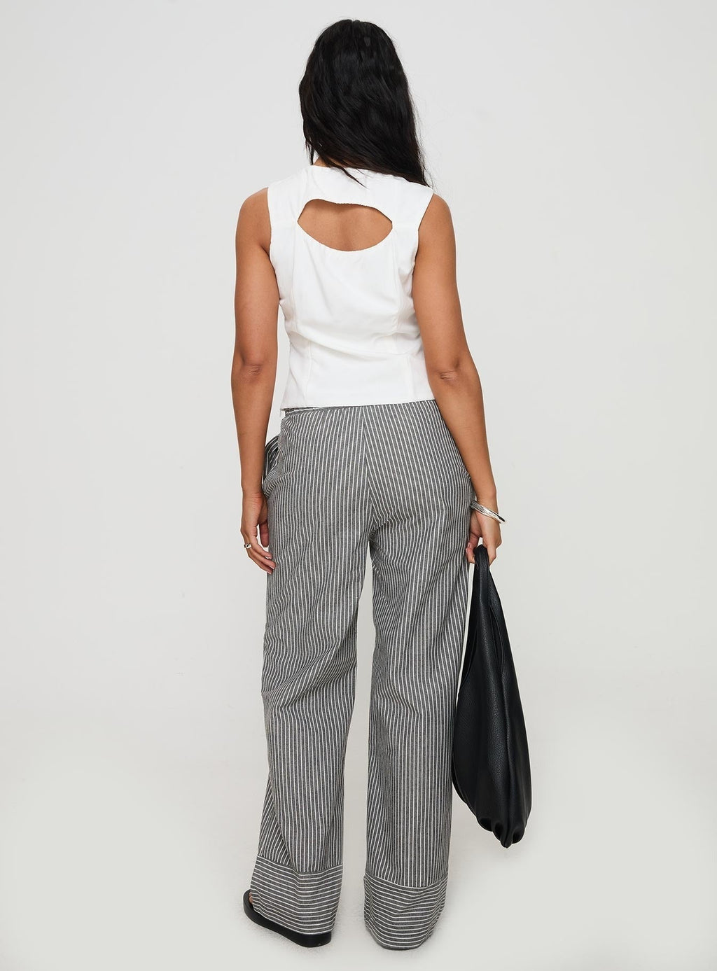 Veridian Pants Black/White Stripe