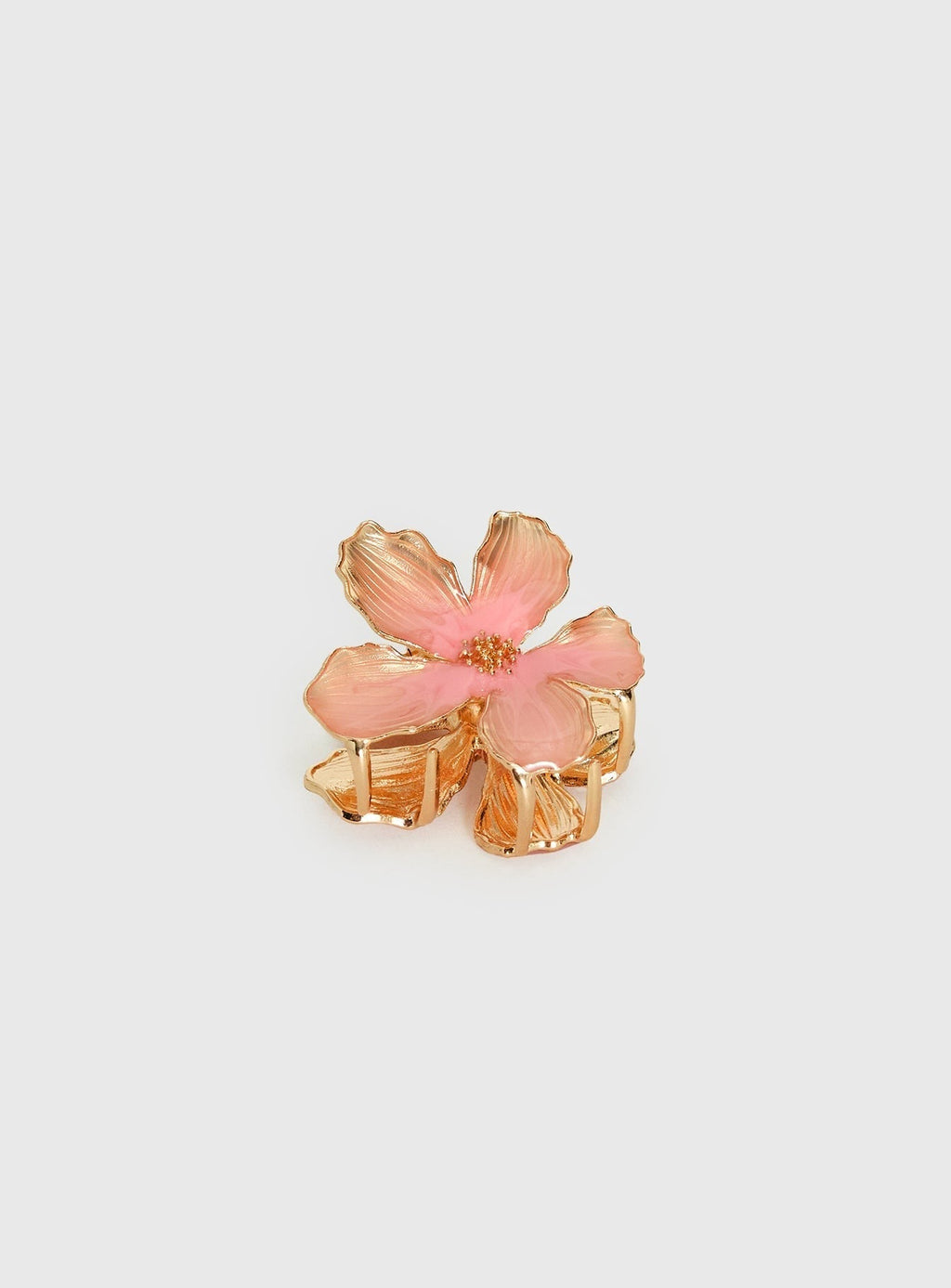 Luhna Floral Claw Clip Orange