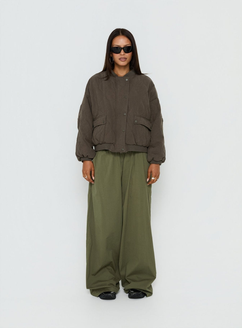 Stick Season Quilted Jacket Khaki