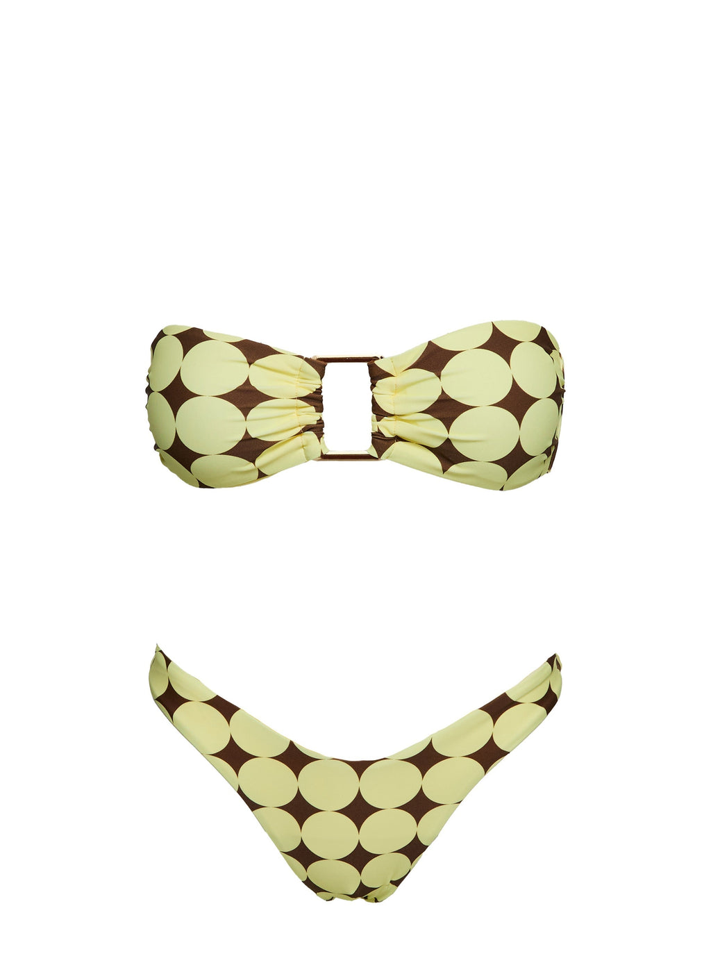 Calbira Cheeky Bikini Bottoms Yellow Geo