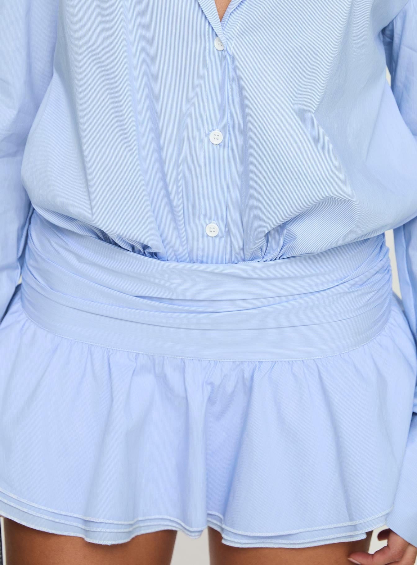 Girls Girls Girls Long Sleeve Mini Dress Blue