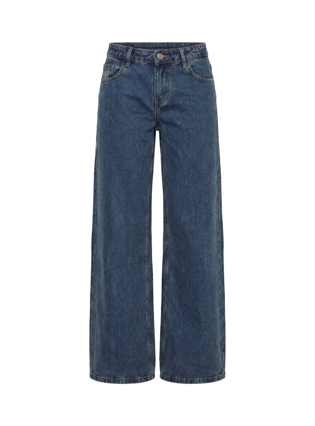 Picco Ultra Low Rise Wide Leg Jeans Dark Blue Wash