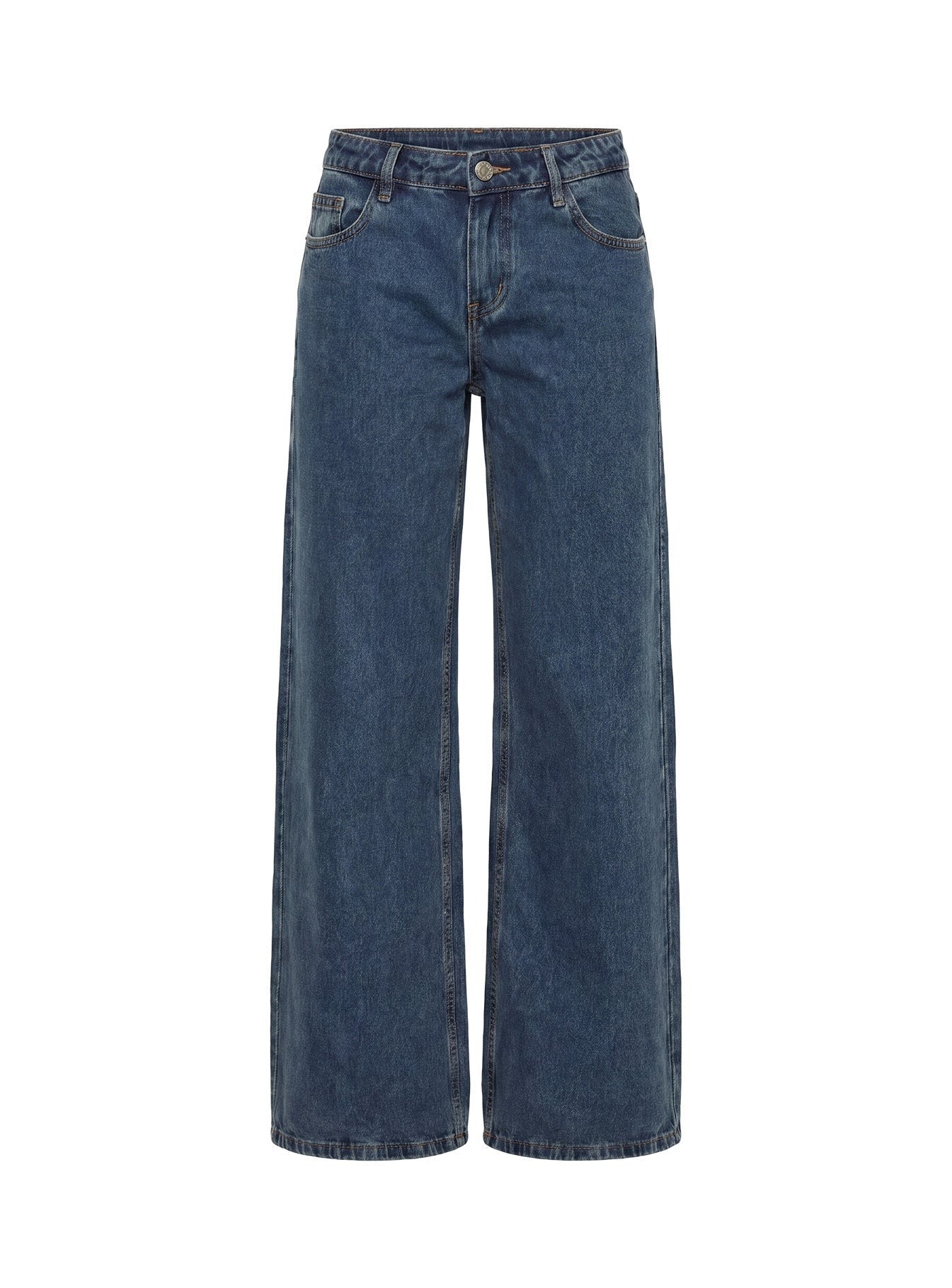 Picco Ultra Low Rise Wide Leg Jeans Dark Blue Wash
