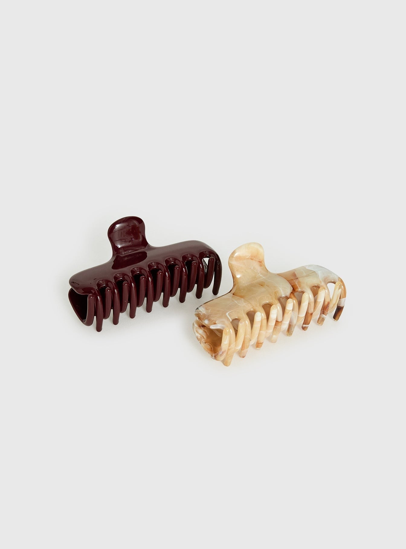 Rhen Claw Clip Pack Burgundy / Cream