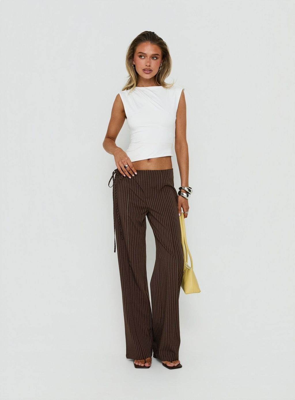 Mystro Cut Out Top White