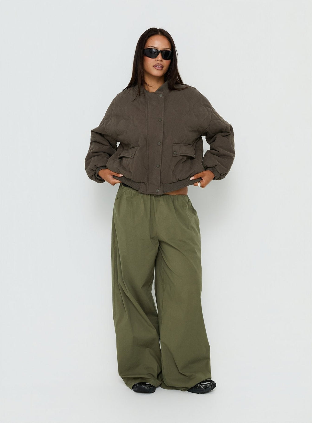Stick Season Quilted Jacket Khaki